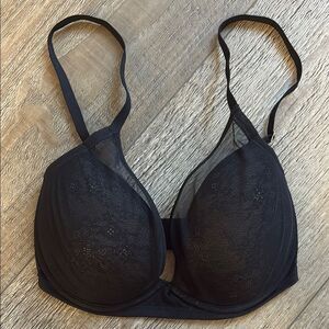 NWOT Natori Black Sheer Mesh & Lace Layered Bra in 30DD Nordstrom